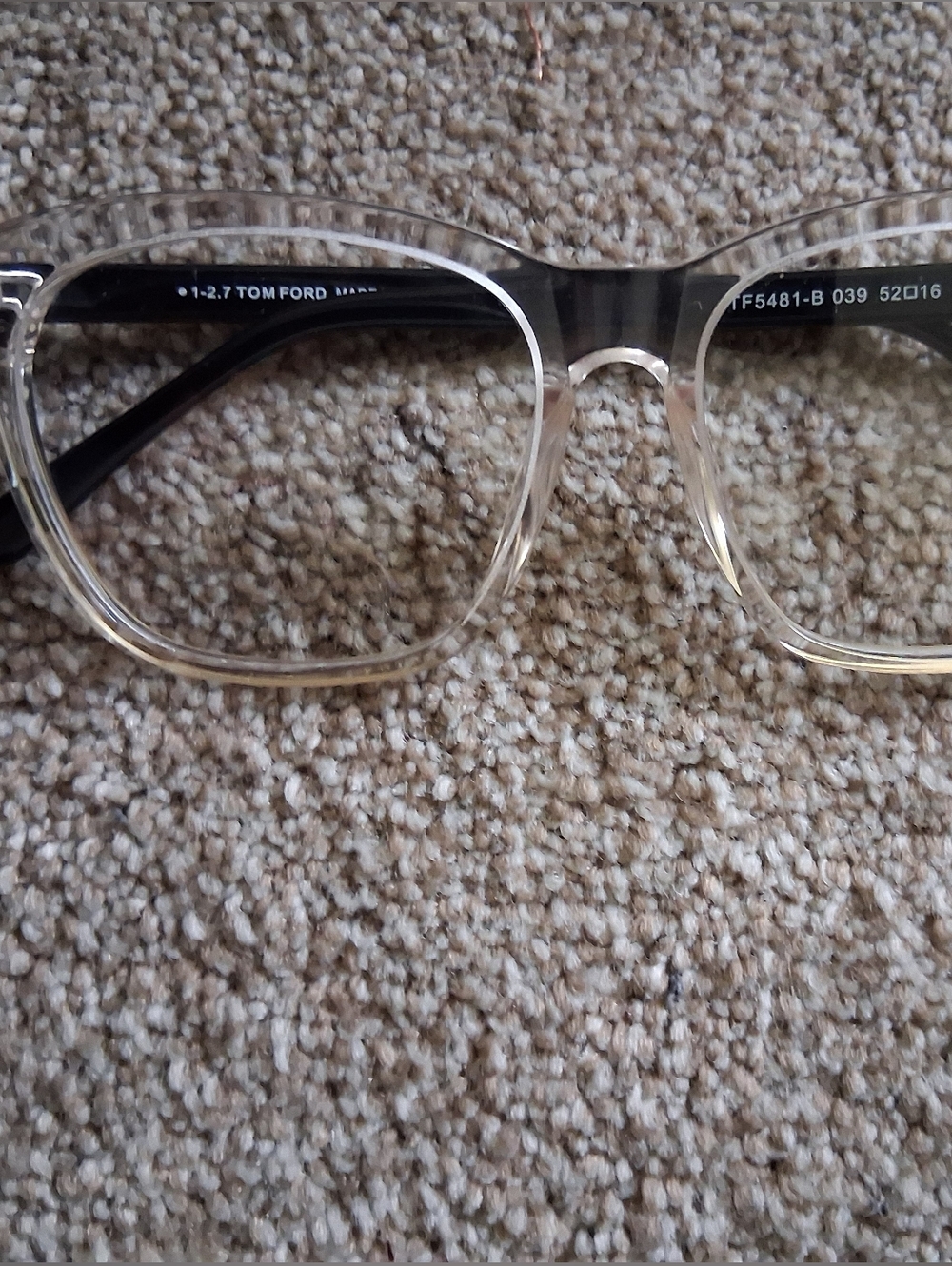 Tom Ford TF5481-B Optical Glasses Clear Black Frames only
